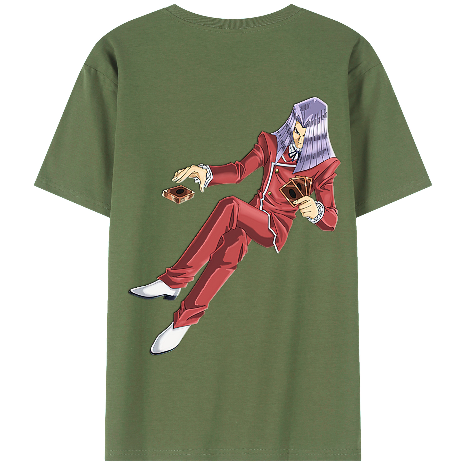（画像用） 遊☆戯☆王 Yu-Gi-Oh! 綿100％ メンズ半袖Tシャツ（バックプリント） 通気性